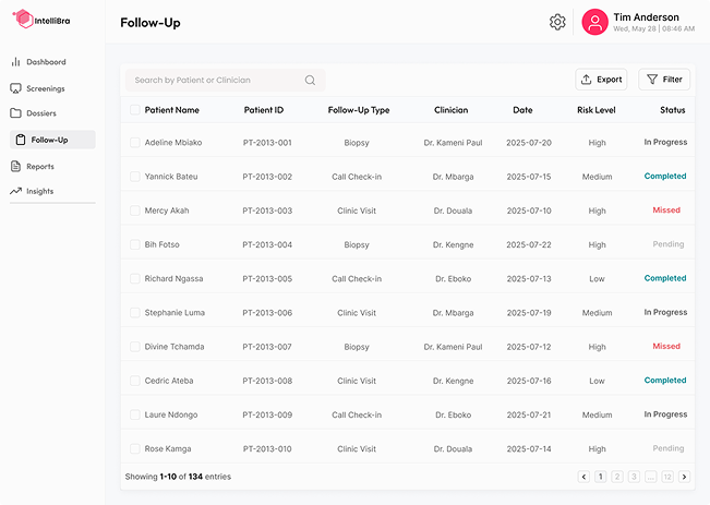 Follow-Up interface